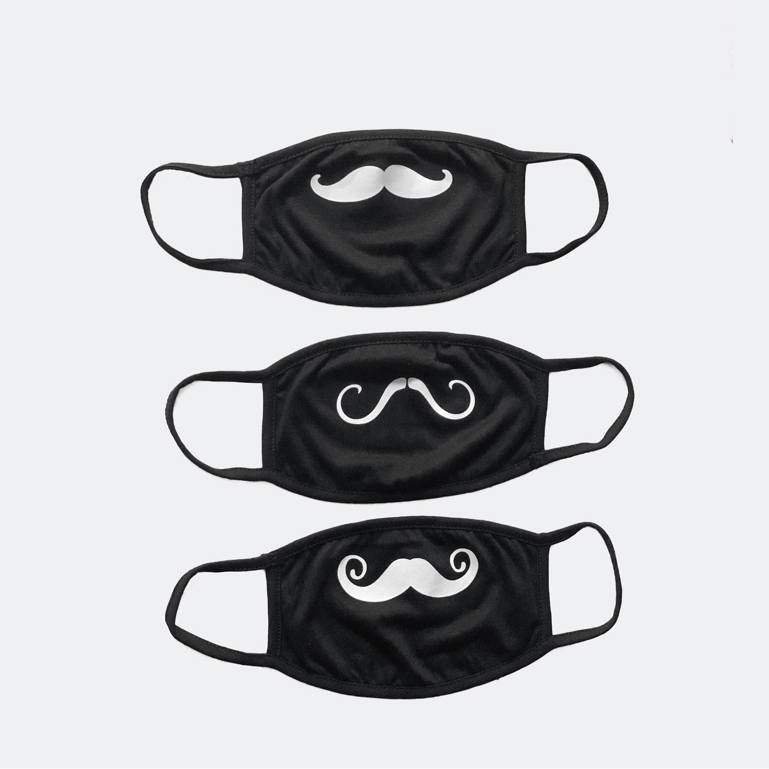 Three Pack of Masks With Mustaches