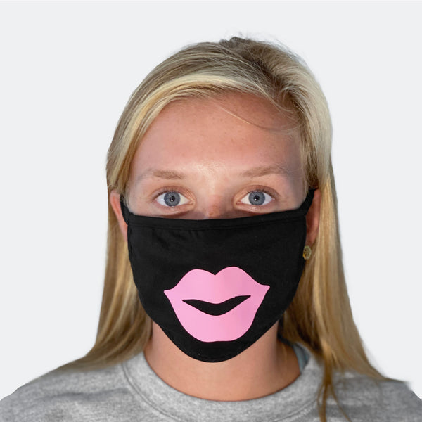 Three Pack of Masks with Pink Lips
