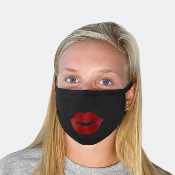 Three Pack of Masks with Red Lips