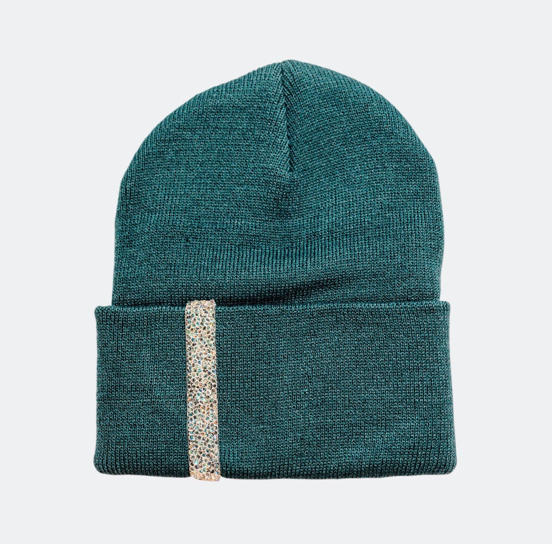 slate blue fold over beanie